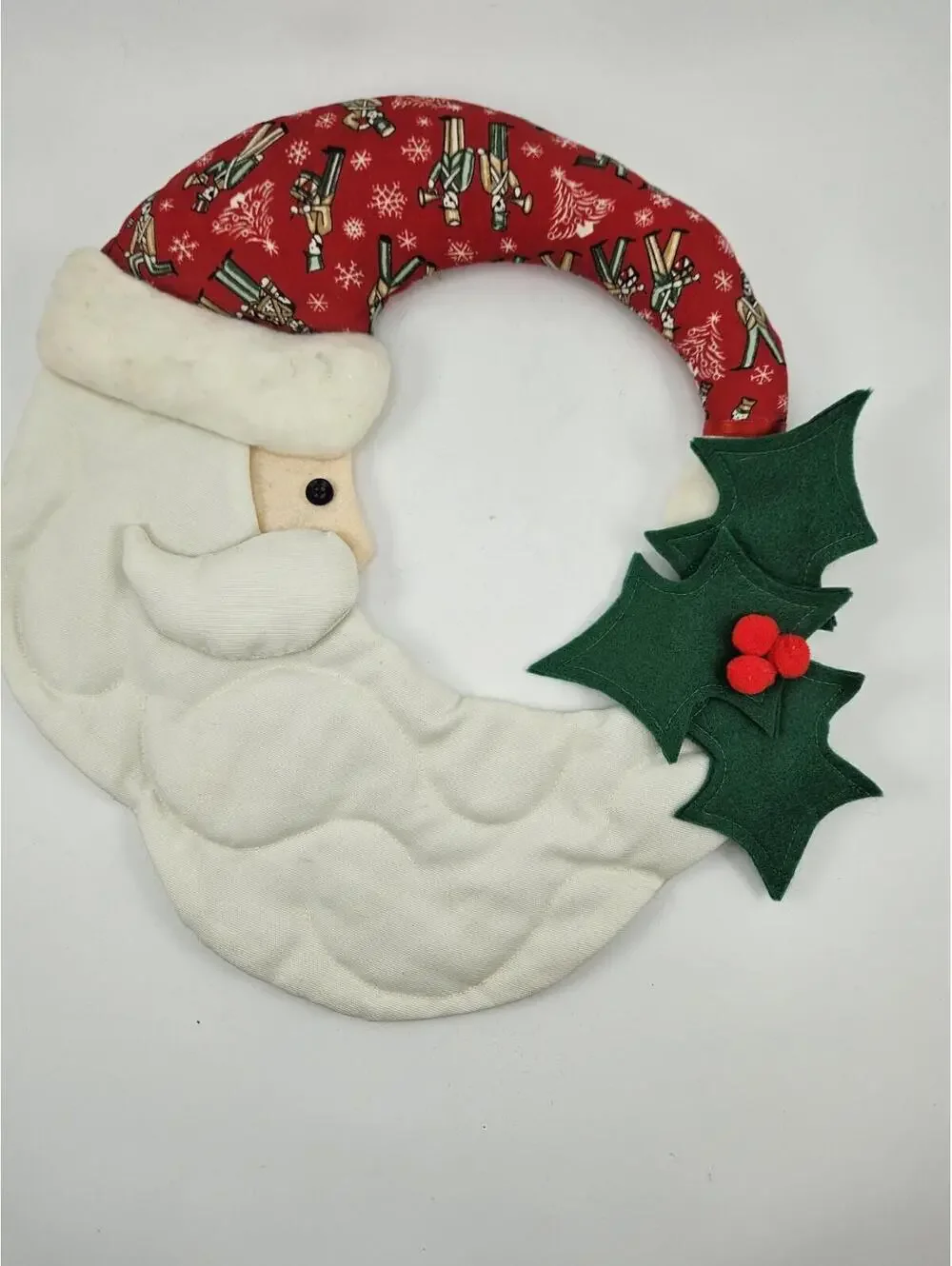 Vintage Handmade Santa Moon Christmas Door Wall Hanging Holiday Decor